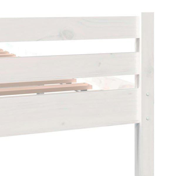 Berkfield Bed Frame White Solid Wood 200x200 cm