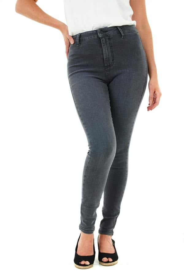 Smart Living Women's Stylish Skinny Fit High Waist Denim Jeans - Grey