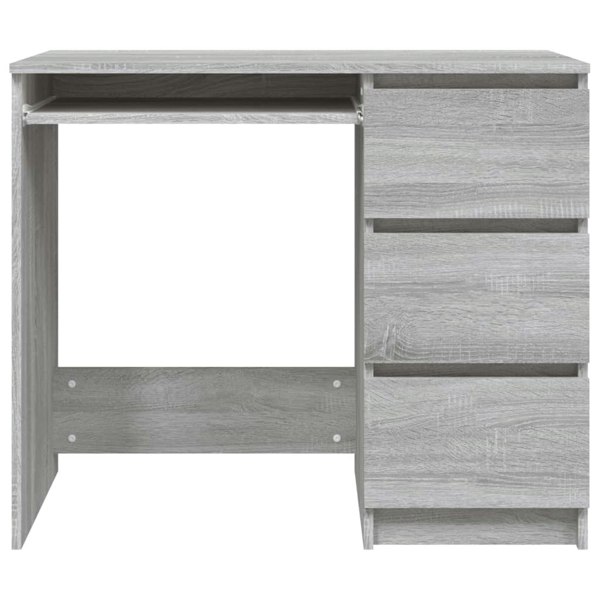 Berkfield Desk Grey Sonoma 90x45x76 cm Engineered Wood