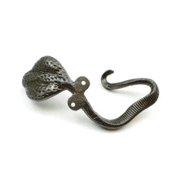 Antique Cast Iron Cobra Snake Design Coat Hook