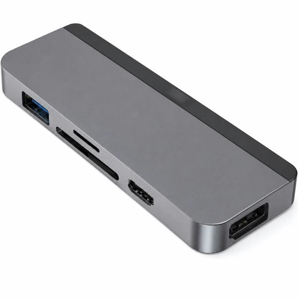Dyzi Silver HyperDrive 6-In-1 USB-C HDMI Audio iPad Hub