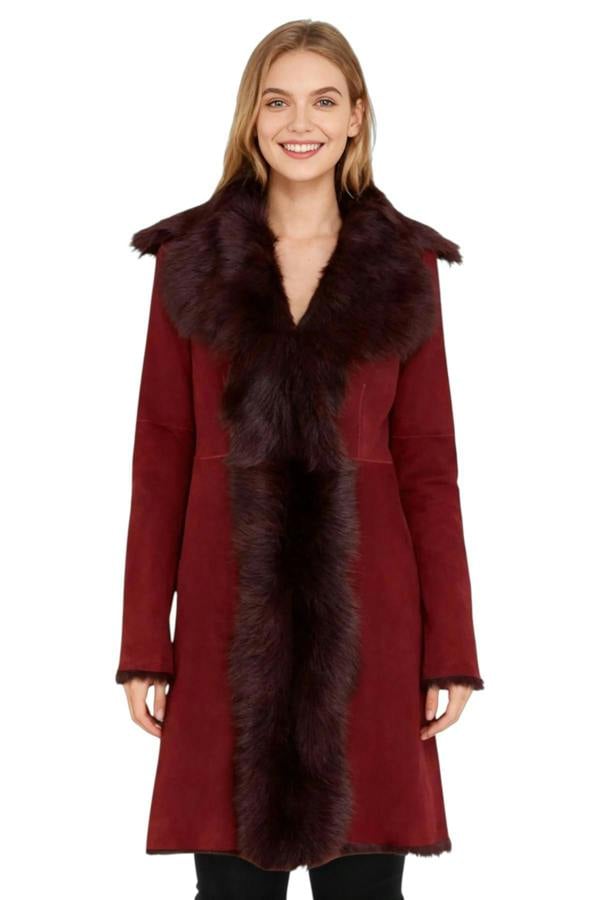 Infinity Leather Womens Toscana Sheepskin Suede Trench Coat-Tbilisi