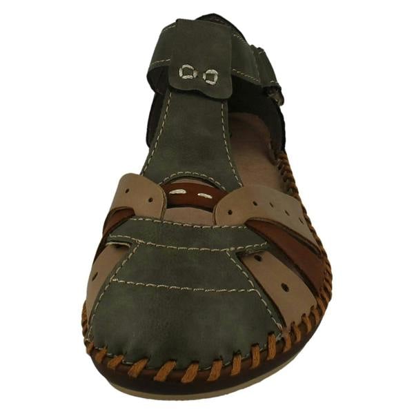 Rieker Ladies Rieker T-Bar Cut Out Detailed Antistress Shoes M1655