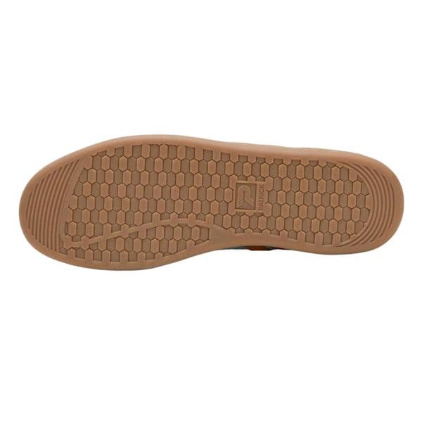 Patrick Mens Monaco Suede Cupsole Trainers - Light Blue/Orange - 