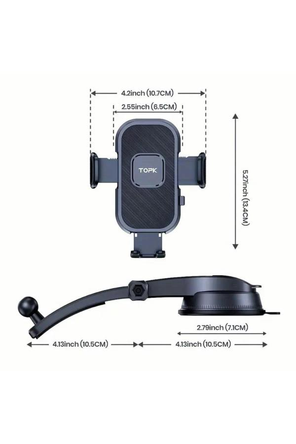 Dyzi Adjustable Dashboard Phone Holder Universal Handsfree Car Mount