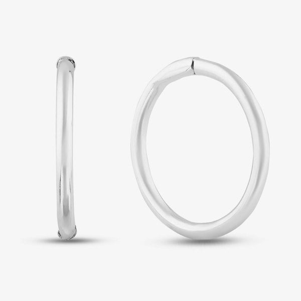 T. H. Baker Sterling Silver 11mm Sleeper Hoop Earrings S3524