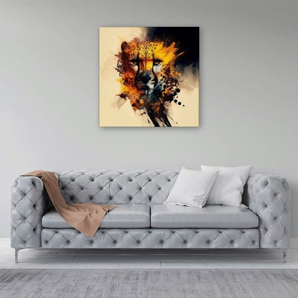 Warren Reed Cheetah Face Splashart Canvas