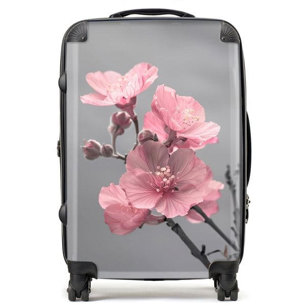 Warren Reed Delicate Pink Flowers Suitcase