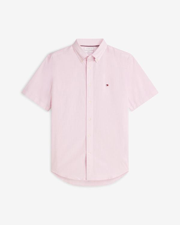 Tommy Hilfiger Flex Poplin Gingham Mens Shirt - Classic Pink/Check