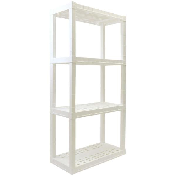 Oskar 4 Tier Shelves Garage Shelving Units Heavy Duty Storage Racking Shelf 35x76x144cm
