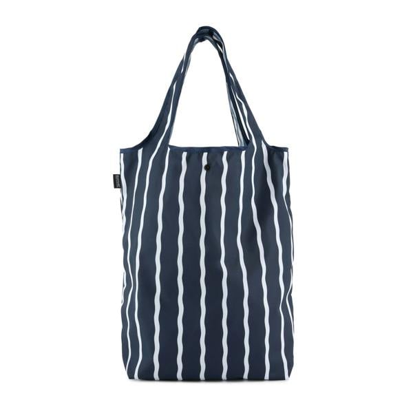 Regatta Wavy Striped Packaway Shopper Bag - Navy/White - 