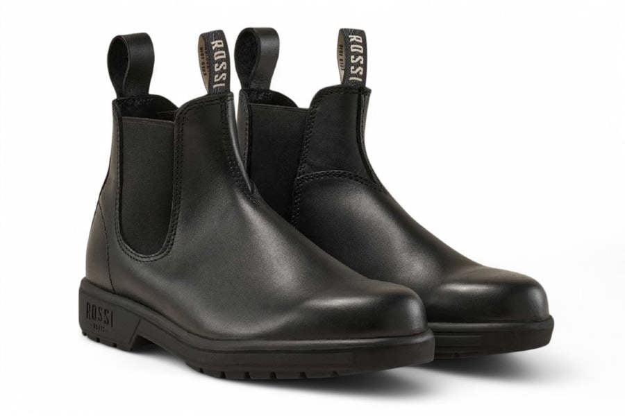 Rossi Boots Rossi 301 Endura Black Leather Chelsea Boots