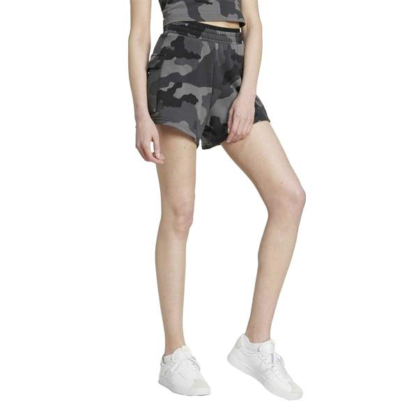 Adidas Womens/Ladies Essentials Loose Fit Cargo Shorts - Black Camo - 
