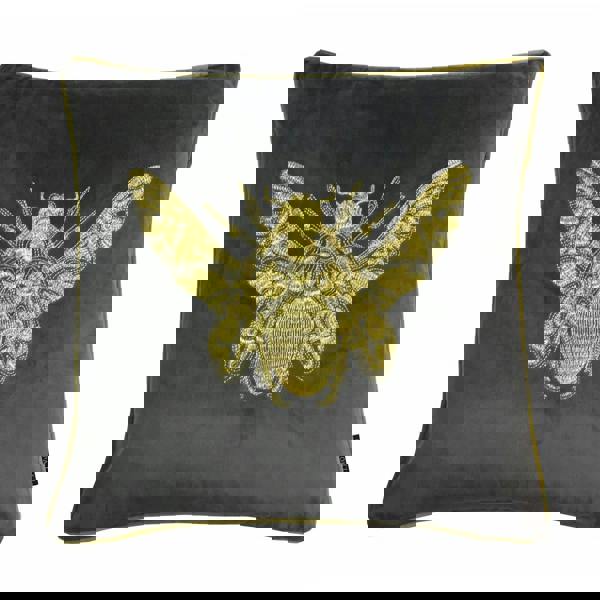 Riva Home Cerana Bee Design Cushion Cover - Charcoal Grey