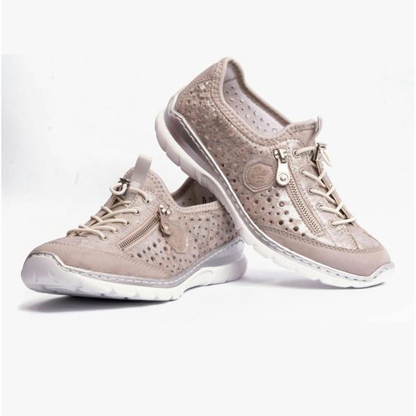 Rieker L32P6 Casual Shoes in Gold