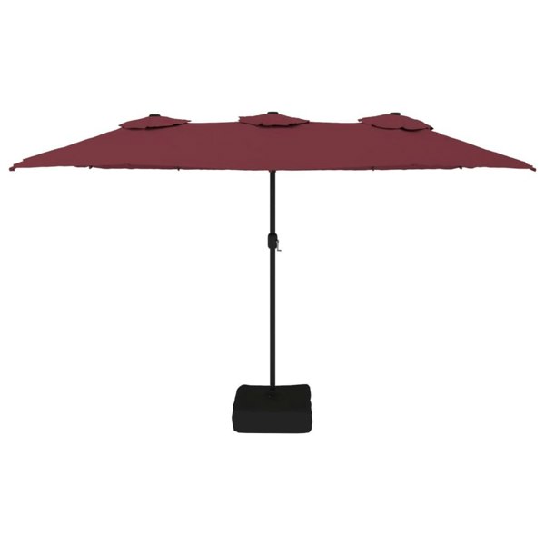 Berkfield Double-Head Parasol Bordeaux Red 449x245 cm