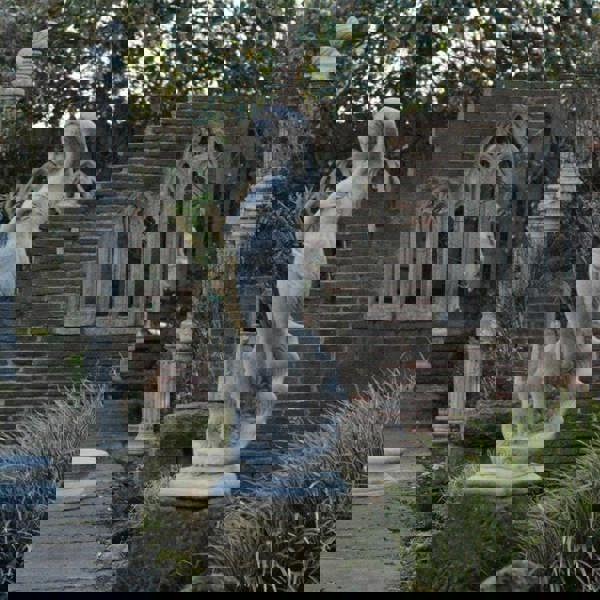 Large Lady Statue standing in Shell Conservatory Statue