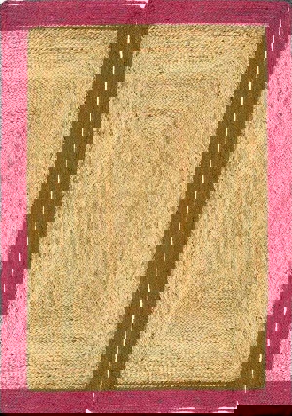 Bordered Raspberry Jute Rug | Natural Home Decor | The Rugs