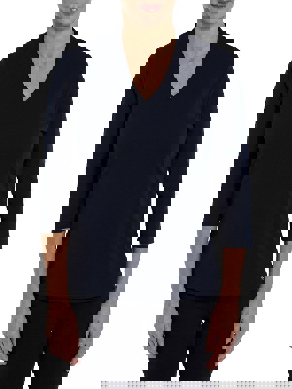 PennyPlain High Back V-neck Top - Navy