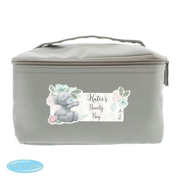 Personalised Memento Company Personalised Me to You Floral Grey Toiletry Bag