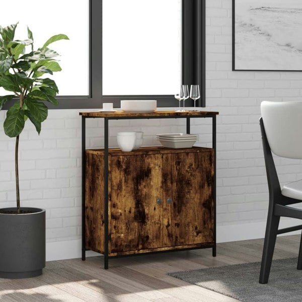 Berkfield Sideboard Smoked Oak 70x30x80 cm Engineered Wood