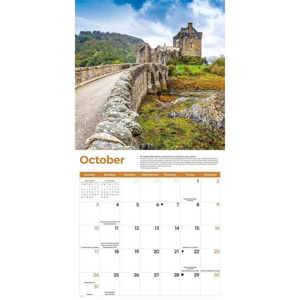 Scotland Calendar 2027, Wall Calendars, Month To View, Travel, Gift