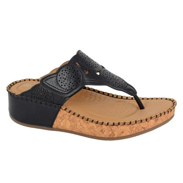 Cipriata Womens/Ladies Corina PU Sandals - Black - 