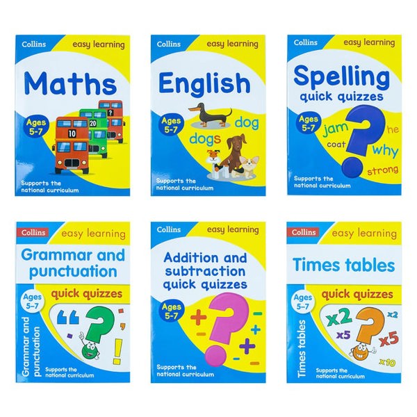 Easy Learning Starter Set Ideal for home learning 6 Books Collins Easy Learning KS1 - Ages 5-7