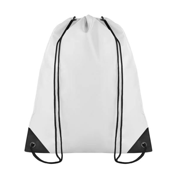 MidOcean Shoop Polyester 190T Drawstring Bag - White