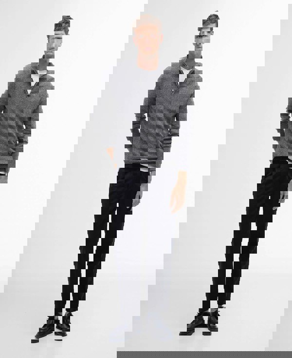 Barbour Tisbury Half Zip Knitted Jumper - Classic Grey