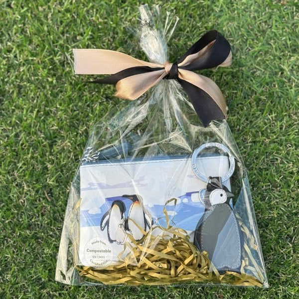 Mala Leather Penguin Coin Purse & Keyring Gift Set