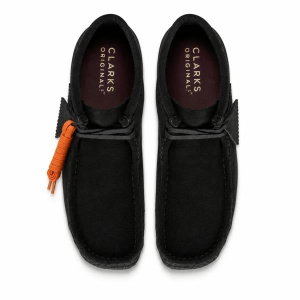 Clarks Originals Wallabee Boots Black Suede
