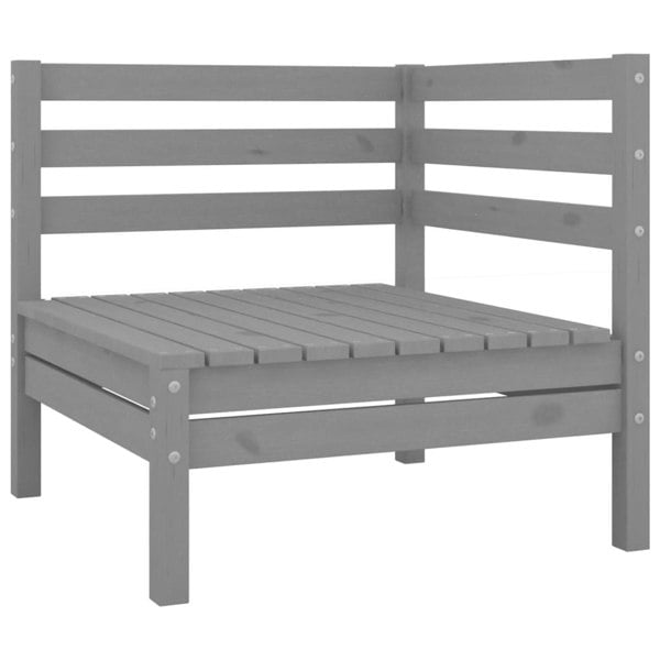 Berkfield 5 Piece Garden Lounge Set Solid Pinewood Grey