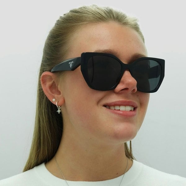 Prada Sunglasses PR19ZS 1AB5S0 Black Dark Grey