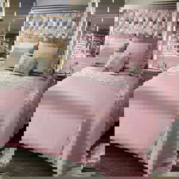 Intimates Diamante Starburst Crushed Velvet Duvet Cover & Pillowcase Set