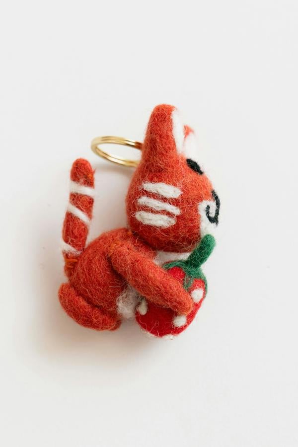 Charlotte The Cat Felt Keyring