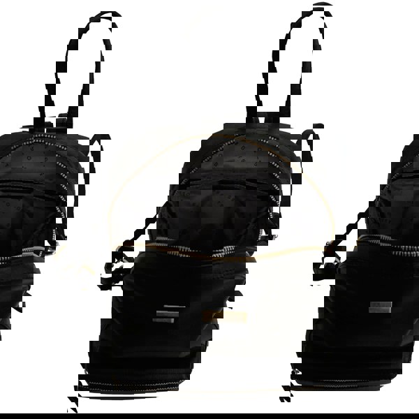 Assots London 'EDEN' Black Full Grain Small Leather Zip Top Backpack