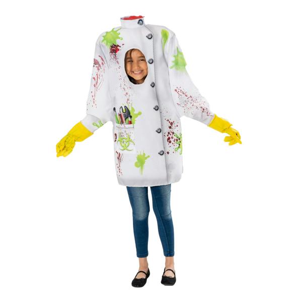 Bristol Novelty Childrens/Kids Headless Scientist Costume - White/Black/Green - 