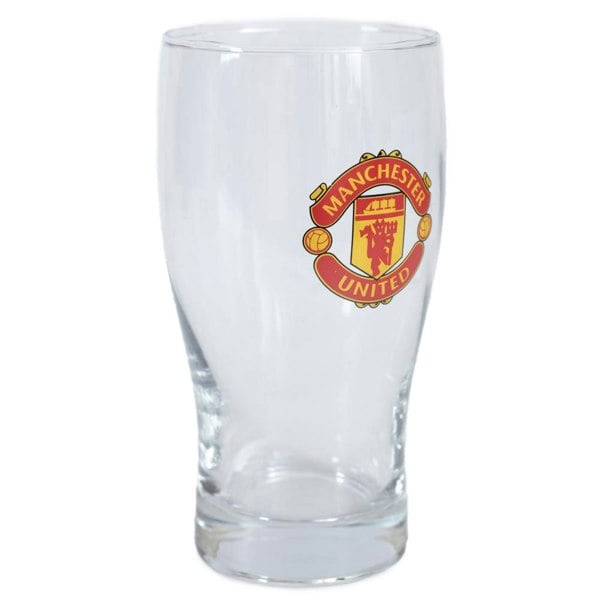 Manchester United FC Tulip Pint Glass - Red/Yellow