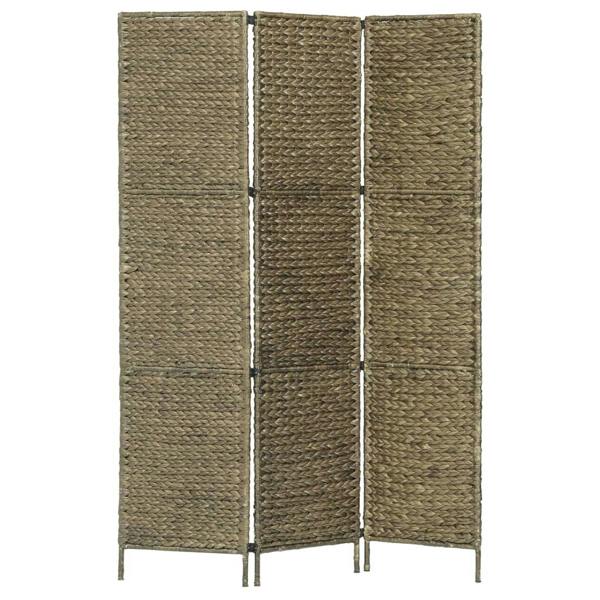 Berkfield 3-Panel Room Divider Brown 116x160 cm Water Hyacinth
