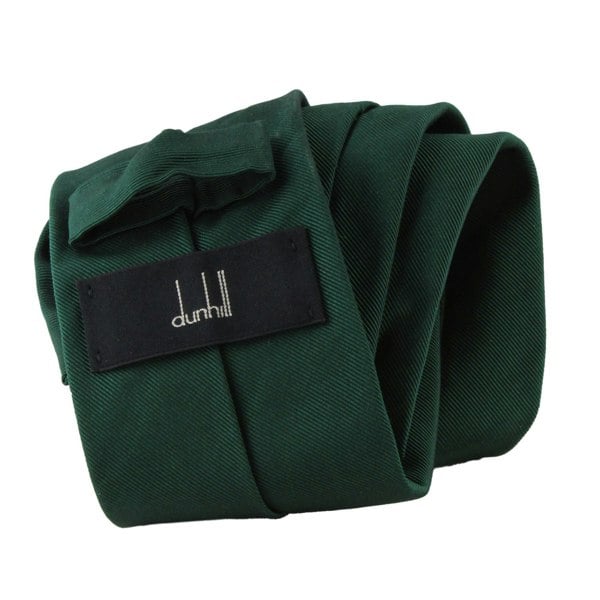 Dunhill luxurious mulberry silk and cotton blend tie