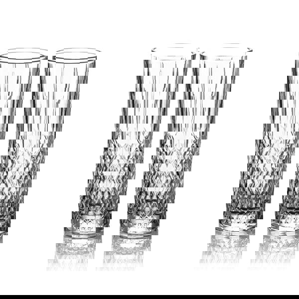 Diamante Regency Crystal High Ball Glasses - Set of 2