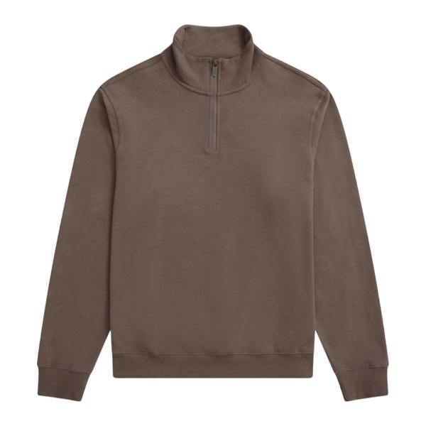 Animal Mens Sid Half Zip Sweatshirt - Brown - 