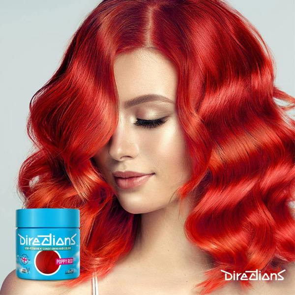 Directions 2 x La Riche Directions Semi-Permanent Hair Color 100ml Tubs - Poppy Red
