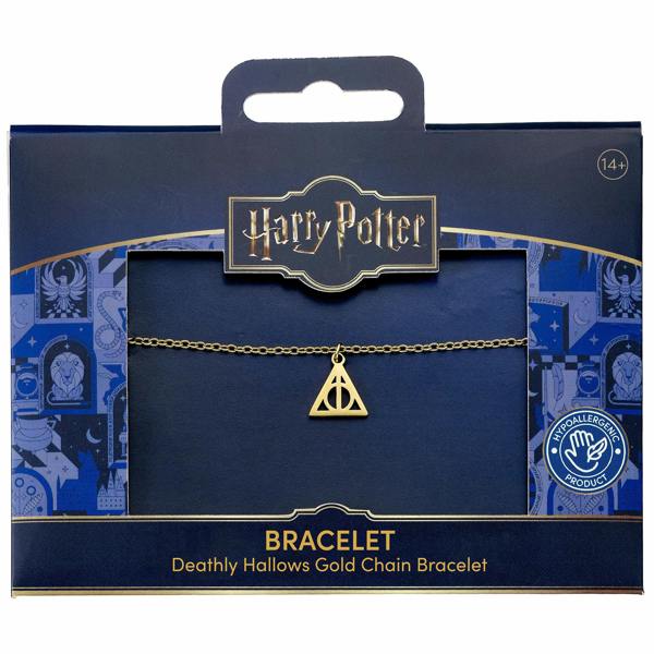 The Carat Shop Harry Potter Deathly Hallows Stainless Steel Gold Chain Bracelet
