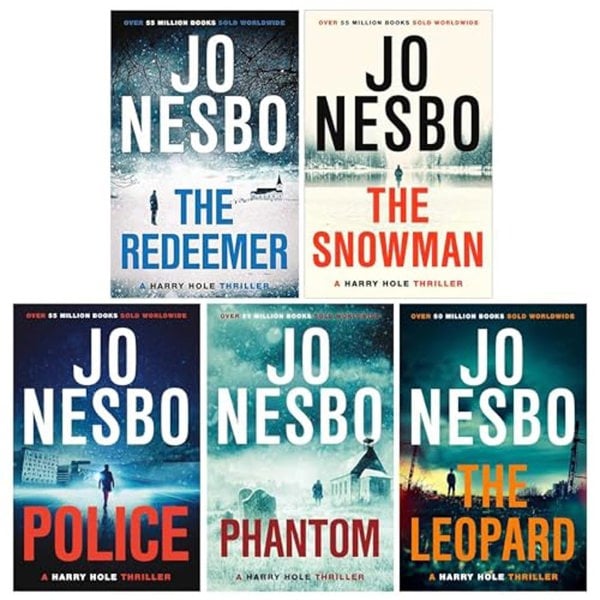 Harry Hole Series 6-10 Collection 5 Books Set By Jo Nesbo (The Redeemer, The Snowman, The Leopard, Phantom and Police)