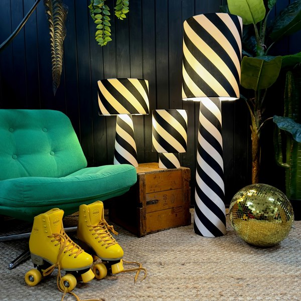 love frankie helter skelter lamps in liquorice