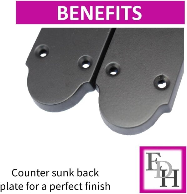 EDH Door Hardware Matt Black Internal Door Handles – 170mm x 42mm – 1, 4 or 6 Pairs – Handle Only or with Tubular Latch