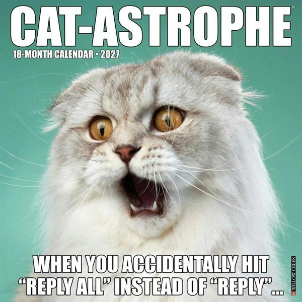 Cat-astrophe Calendar 2027, Wall Calendars, Month To View, Cats, Gift
