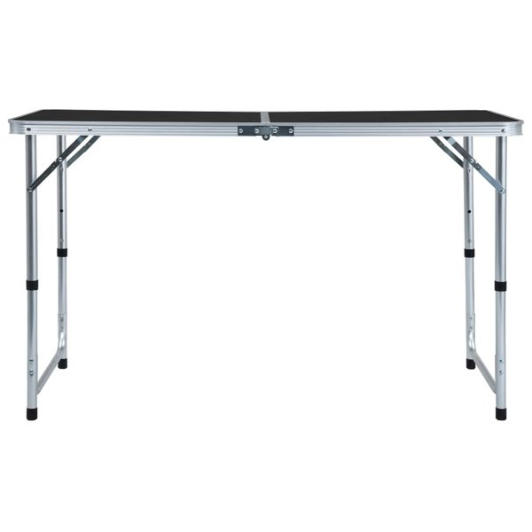 Berkfield Foldable Camping Table Grey Aluminium 120x60 cm